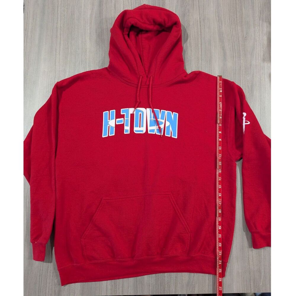 New Era Houston Rockets H-Town Red Pullover Hoodie Sweatshirt Size L
